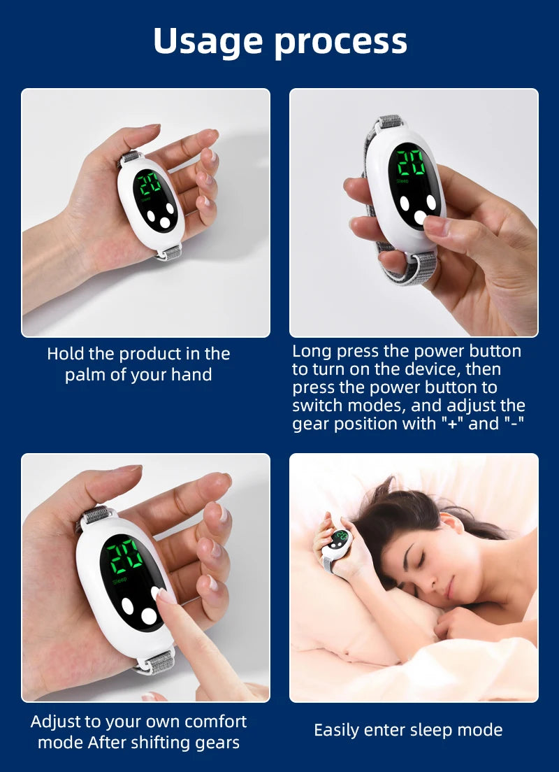 New Microcurrent Sleep Aid Device EMS Sleep Aid Machine Sleep Instrument for Insomnia Stress Anxiety Relief Palm Pulse Massager